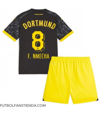 Borussia Dortmund Felix Nmecha #8 Segunda Equipación Niños 2023-24 Manga Corta (+ Pantalones cortos)